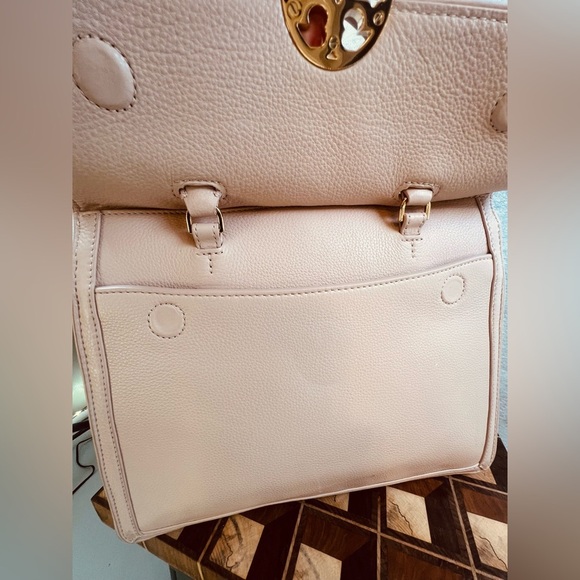 Tory Burch Duet Chain Convertible Satchel Shoulder Strap Hand Bag Purse Pink EUC - Picture 8 of 16